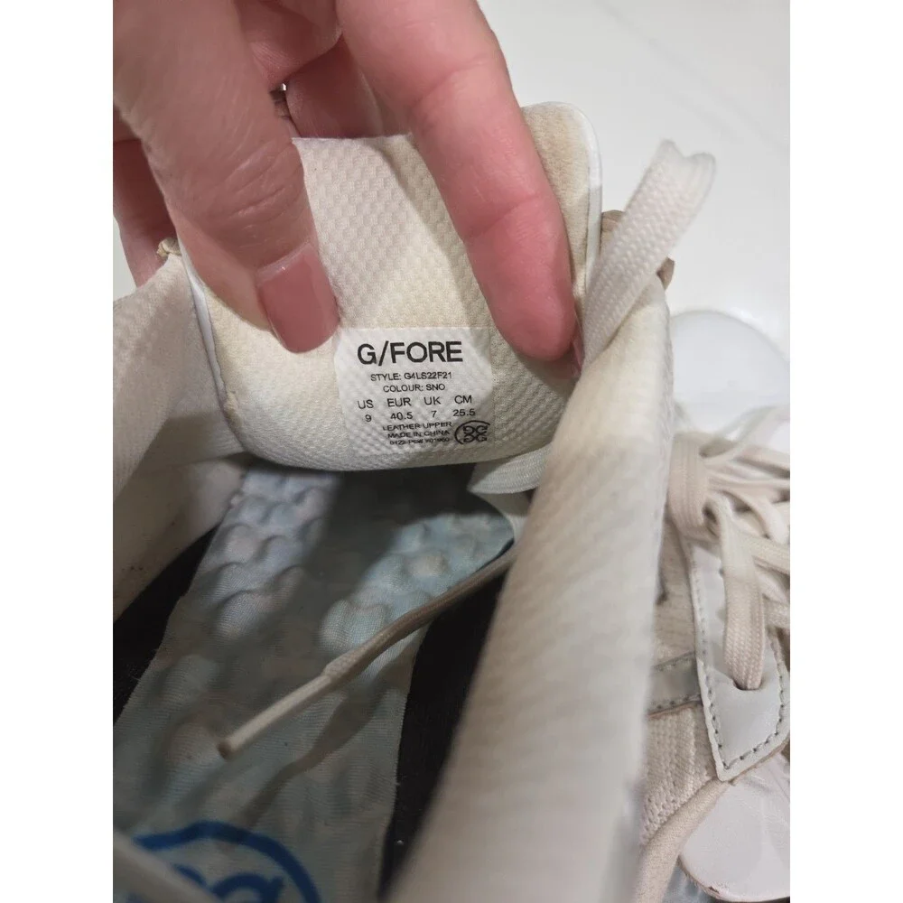 G/FORE Disruptor Quarter G Knit Womens White Size 9 Low Top Shoes G4LS22F21 SB9